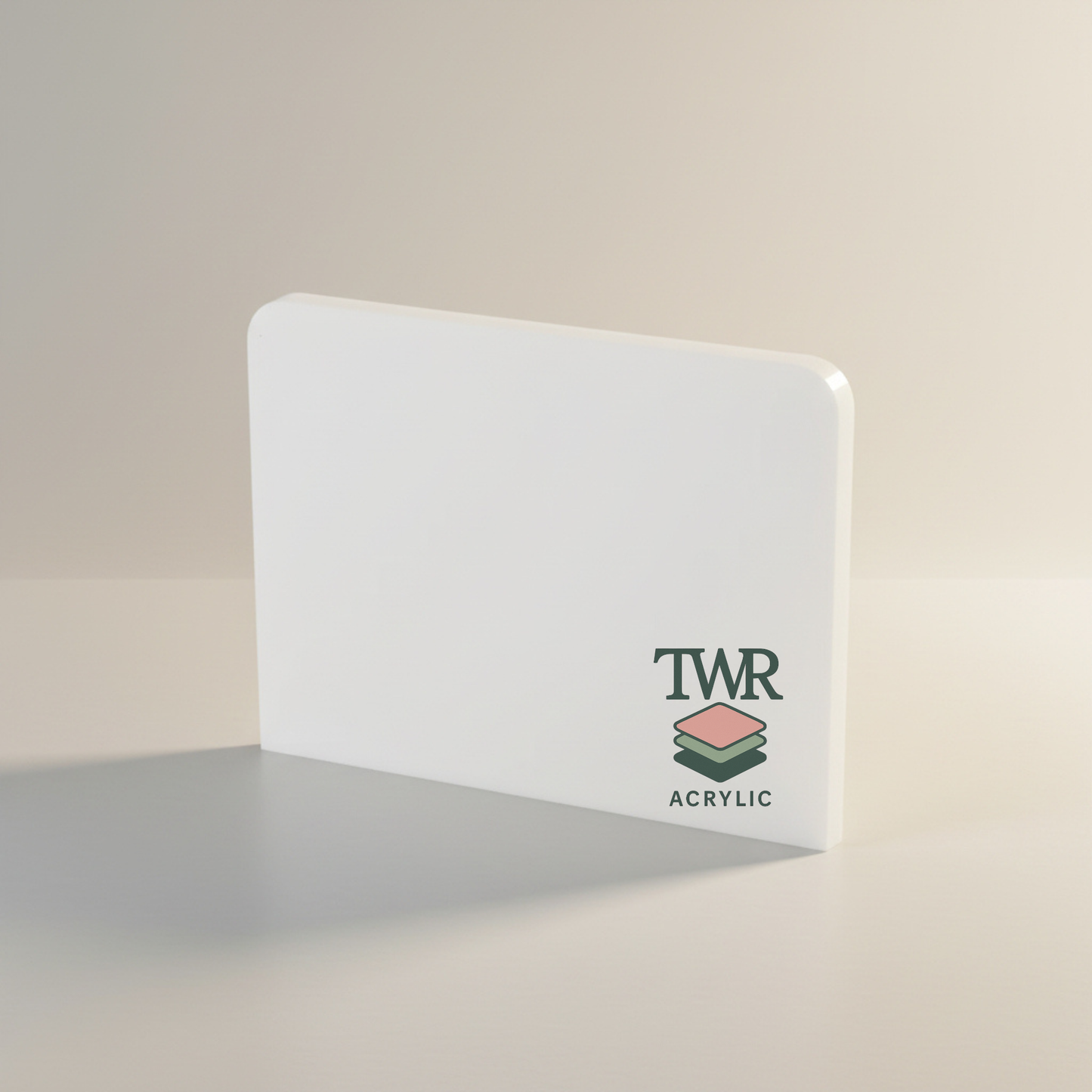 White Dual-Sided Gloss / Matte Cast Acrylic Sheet (3mm)