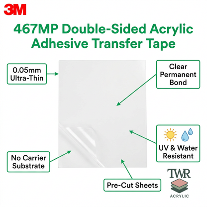 3M™ 467MP Acrylic Double-Sided Adhesive Transfer Tape Sheets