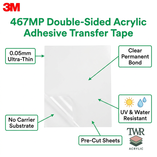 3M™ 467MP Acrylic Double-Sided Adhesive Transfer Tape Sheets
