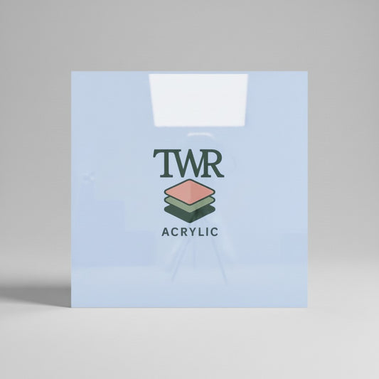 Baby Blue Dual-Sided Gloss / Matte Cast Acrylic Sheet (3mm)