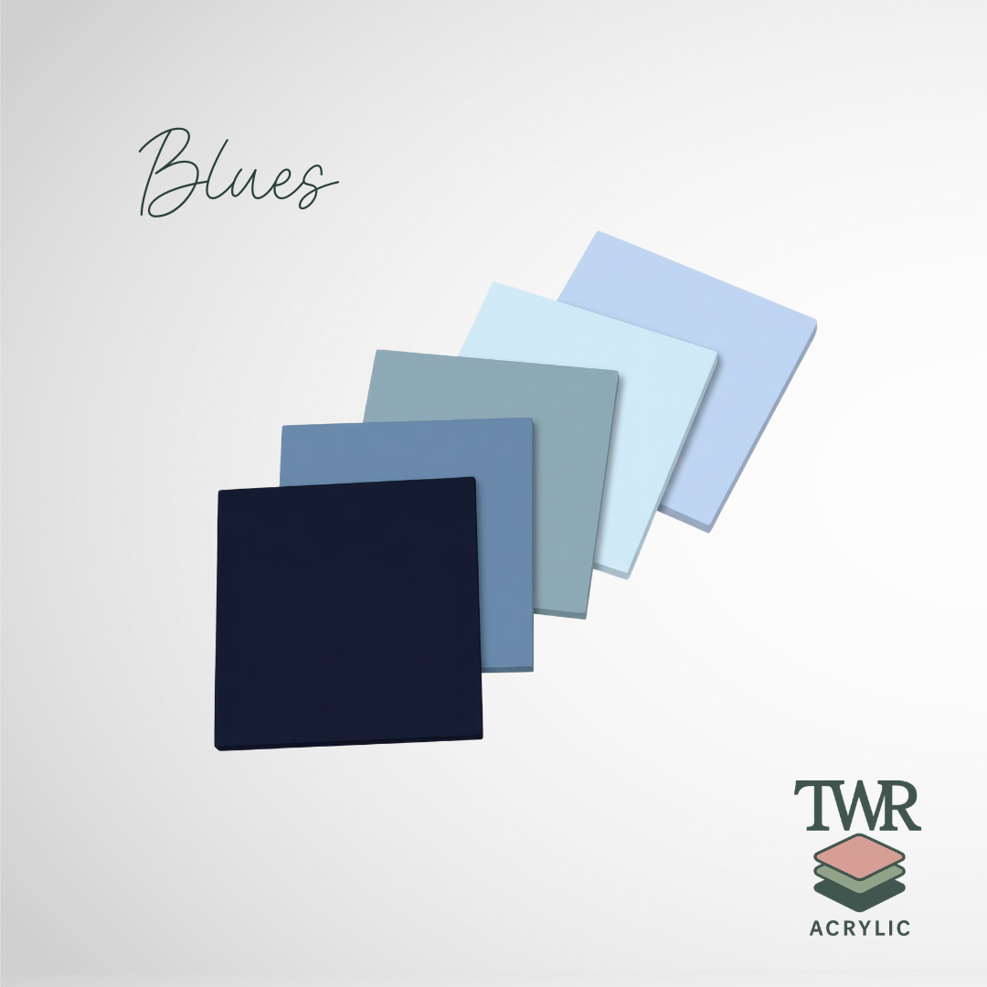 Blues Acrylic Sample Pack - Dual Sided Matte/Gloss (3mm)