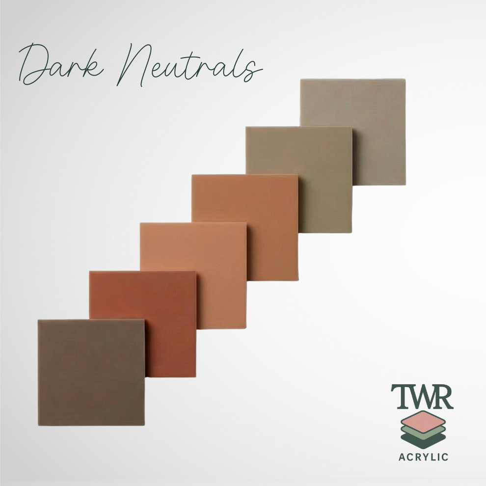Dark Neutrals Acrylic Sample Pack - Dual Sided Matte/Gloss (3mm) – TWR ...