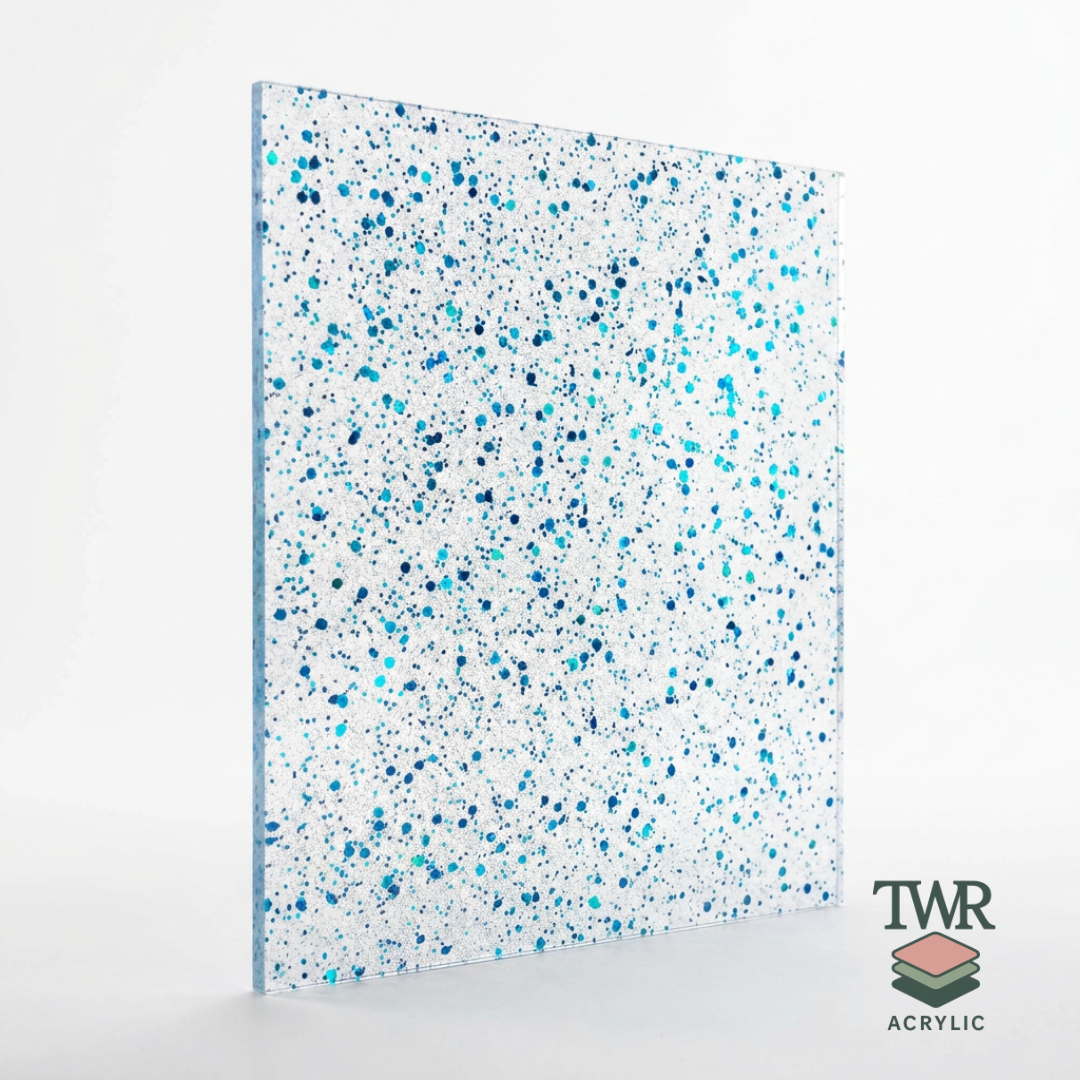 Stardust Bluebird Translucent Glitter Acrylic Sheets (3mm)