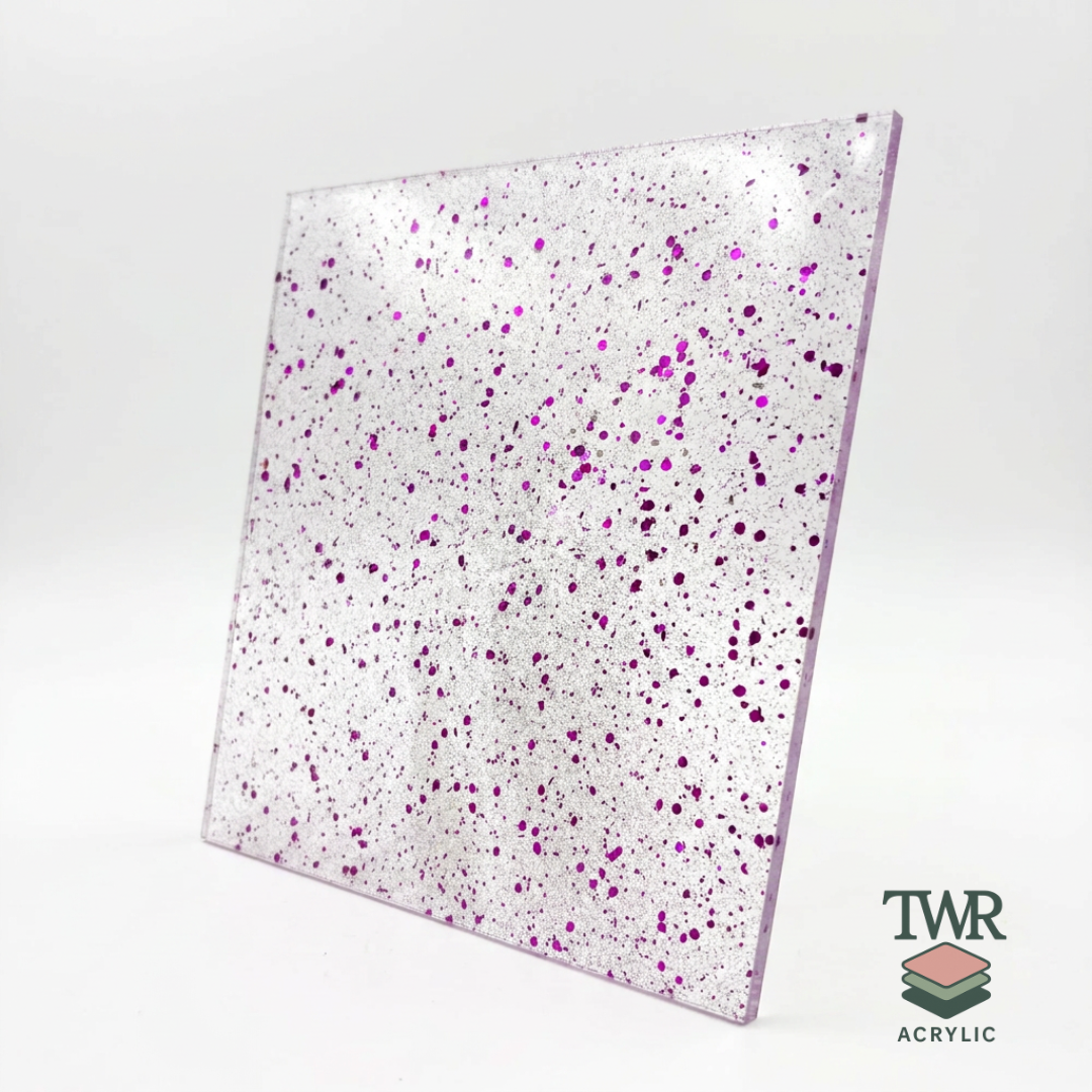 Stardust Mardi Gras Translucent Glitter Acrylic Sheets (3mm)