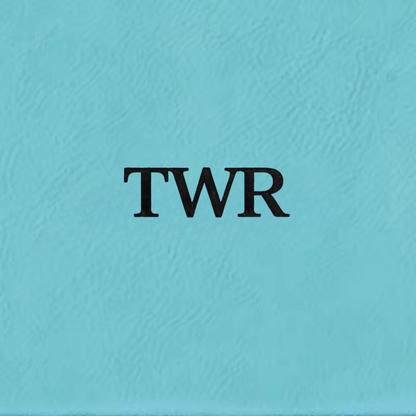 Teal/Black Laserable Leatherette Sheet 0.8 mm thickness