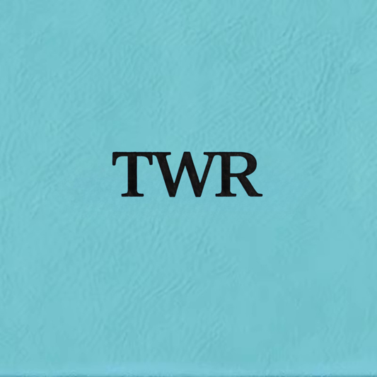 Teal/Black Laserable Leatherette Sheet 0.8 mm thickness