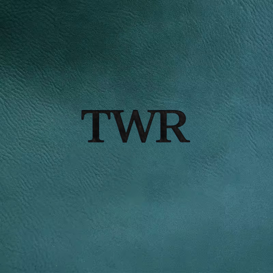 Dk Teal/Black Laserable Leatherette Sheet 0.8 mm thickness