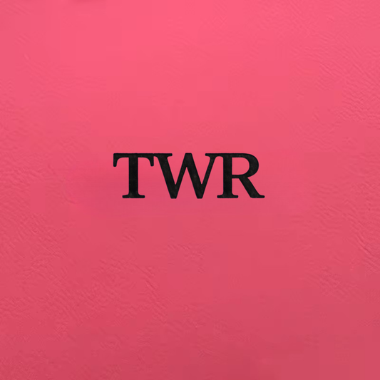 Hot Pink/Black Laserable Leatherette Sheet 0.8 mm thickness