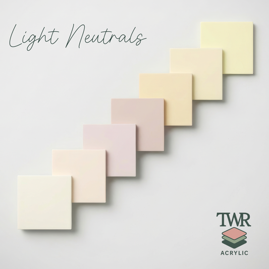 Light Neutrals Acrylic Sample Pack - Dual Sided Matte/Gloss (3mm)