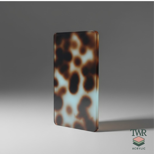 Light Blue Tortoiseshell Gloss Acrylic Sheet (3mm)