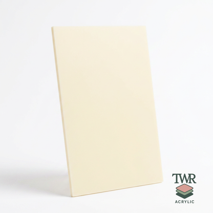 Custard Cream Dual-Sided Gloss / Matte Cast Acrylic Sheet (3mm)