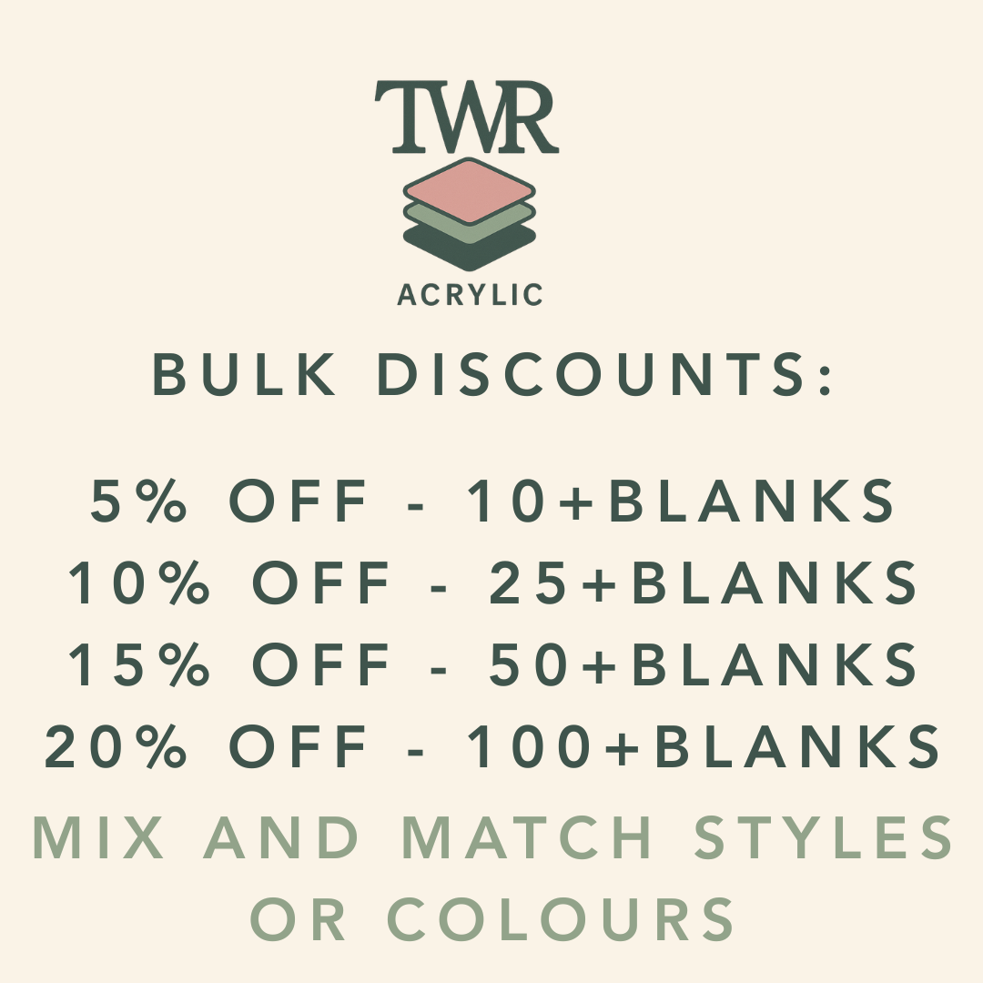 Arch Acrylic Blank (13.5cm x 17.5cm) - Premium Acrylic Craft Blank