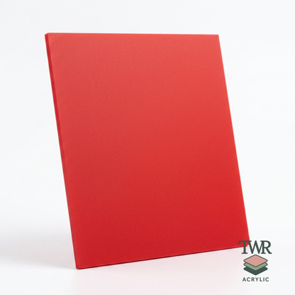 Poppy Red Dual-Sided Gloss / Matte Cast Acrylic Sheet (3mm)