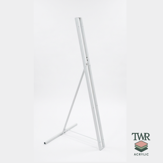 White Metal A-Frame Sign Stand 90cm — Display Stand for Acrylic Signs, Events & Retail