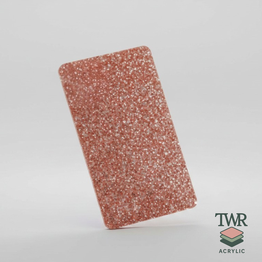 Peach Bellini Glitter Acrylic Sheet (3mm)