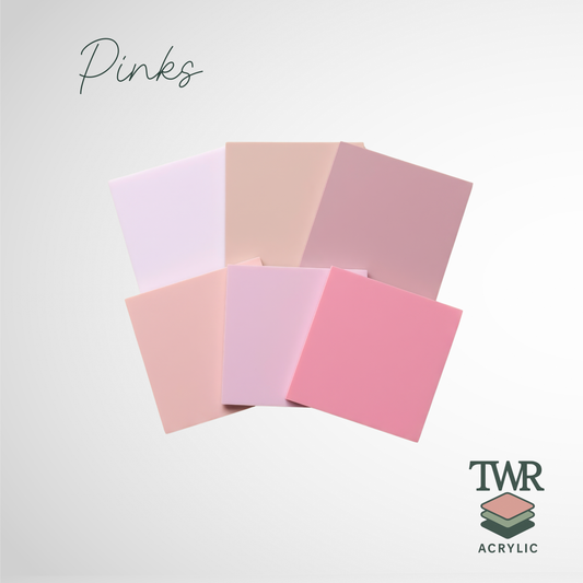 Pinks Acrylic Sample Pack - Dual Sided Matte/Gloss (3mm)