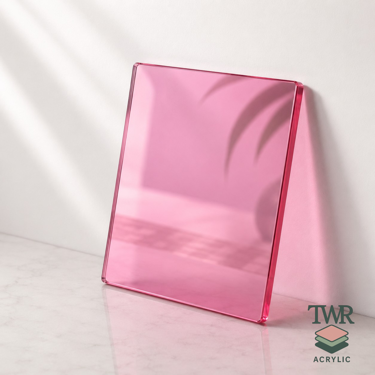Rose Quartz Translucent Cast Acrylic Sheets (3mm) Gloss Finish
