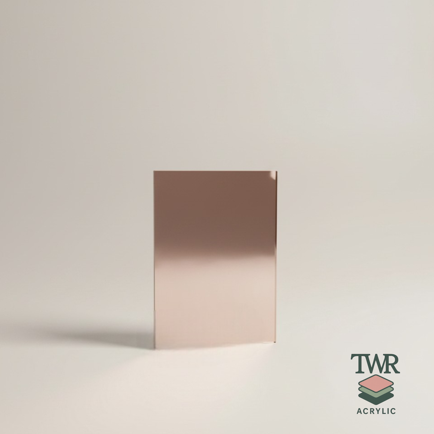 Rose Gold Mirror Extruded Acrylic Sheet (3mm)