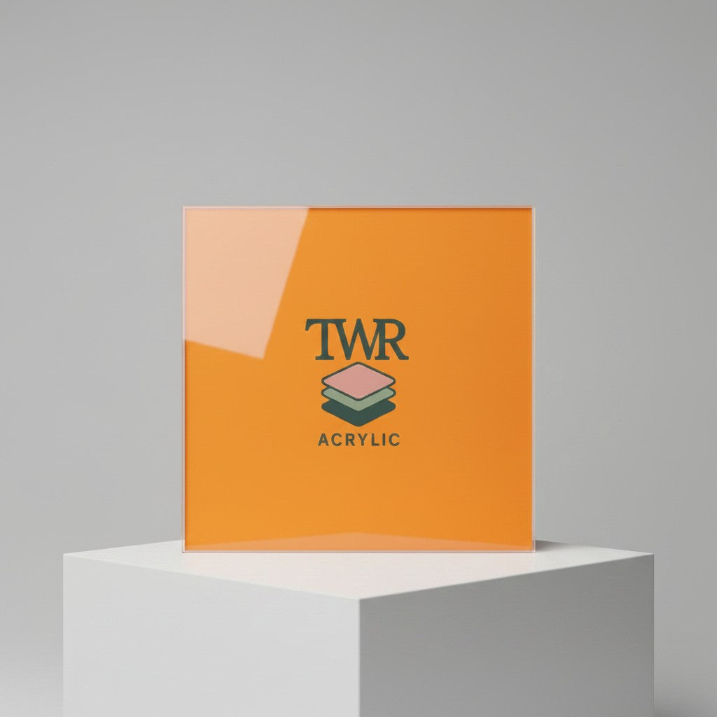 Tangerine Dual-Sided Gloss / Matte Cast Acrylic Sheet (3mm)