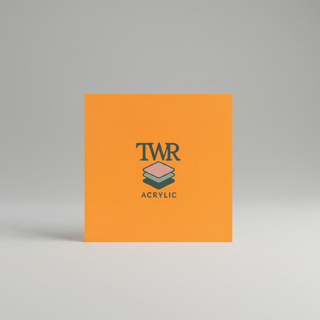 Tangerine Dual-Sided Gloss / Matte Cast Acrylic Sheet (3mm)