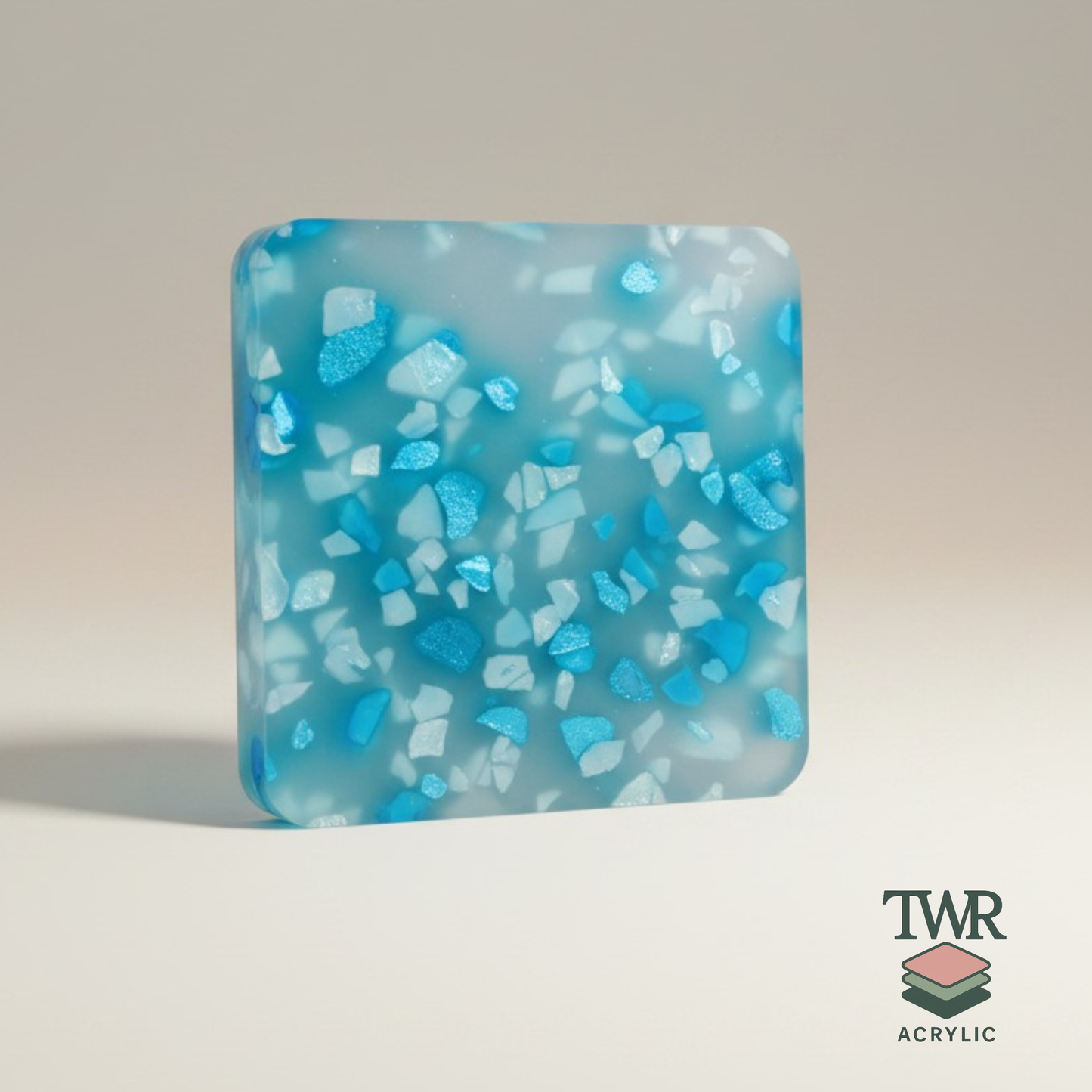 Arctic Spray Terrazzo Cast Acrylic Sheet (3mm)