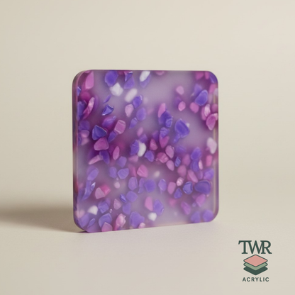 Lilac Haze Terrazzo Cast Acrylic Sheet (3mm)
