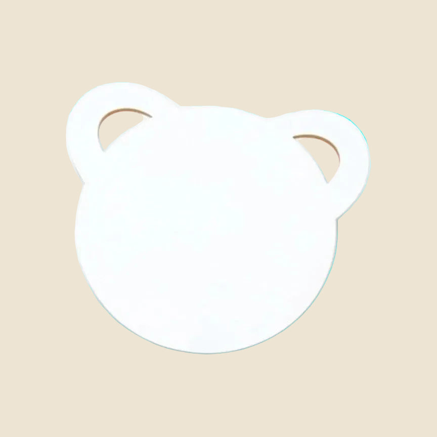 White teddy bear milestone acrylic blank