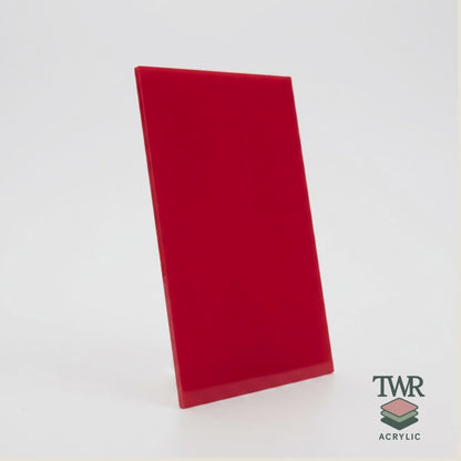 Poppy Red Dual-Sided Gloss / Matte Cast Acrylic Sheet (3mm)