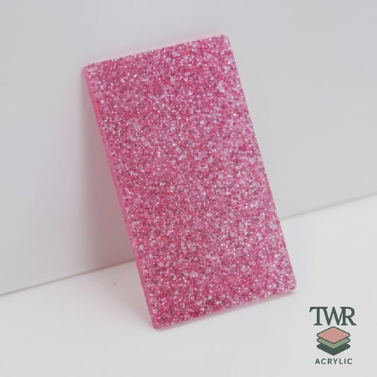 Rosé Glitter Acrylic Sheet (3mm)